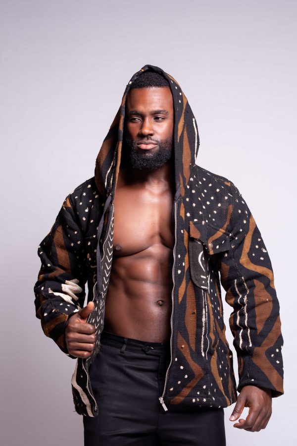 African Clothing Bogolan Hoodies Jacket for Men