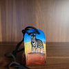 Leather hand painted coin purse