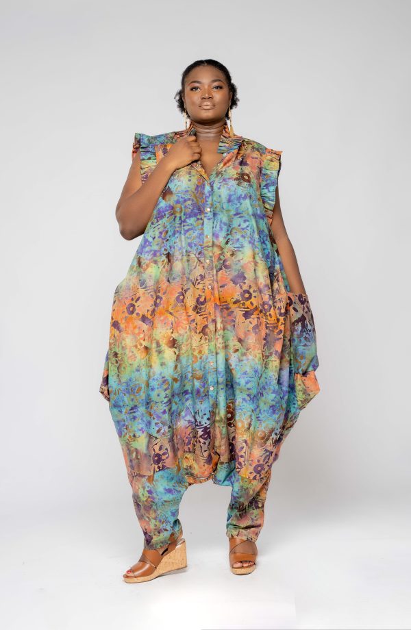 African Batik Jumpsuit for Women. Made in Africa. Retail and Wholesale