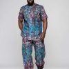 African Batik Men Suit - Top & Cargo Pants