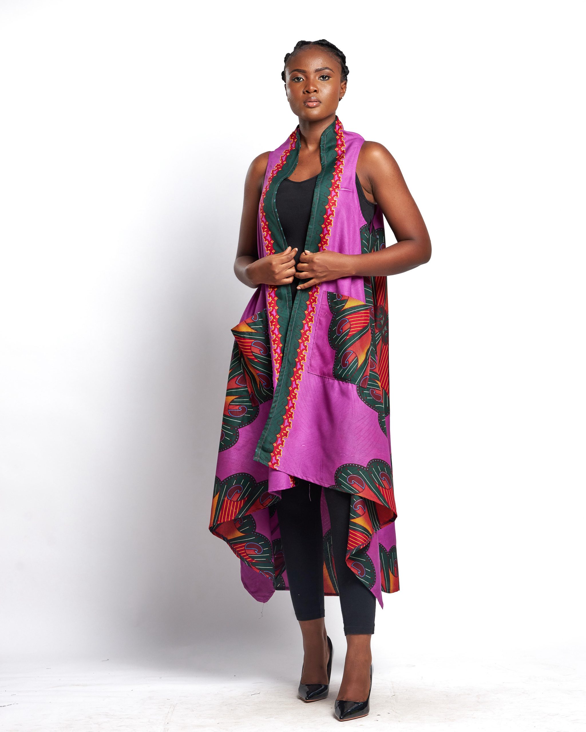 African Clothing for Women. Ankara Women's Throw Over Jacket. Retail and Wholesale, Made in Africa