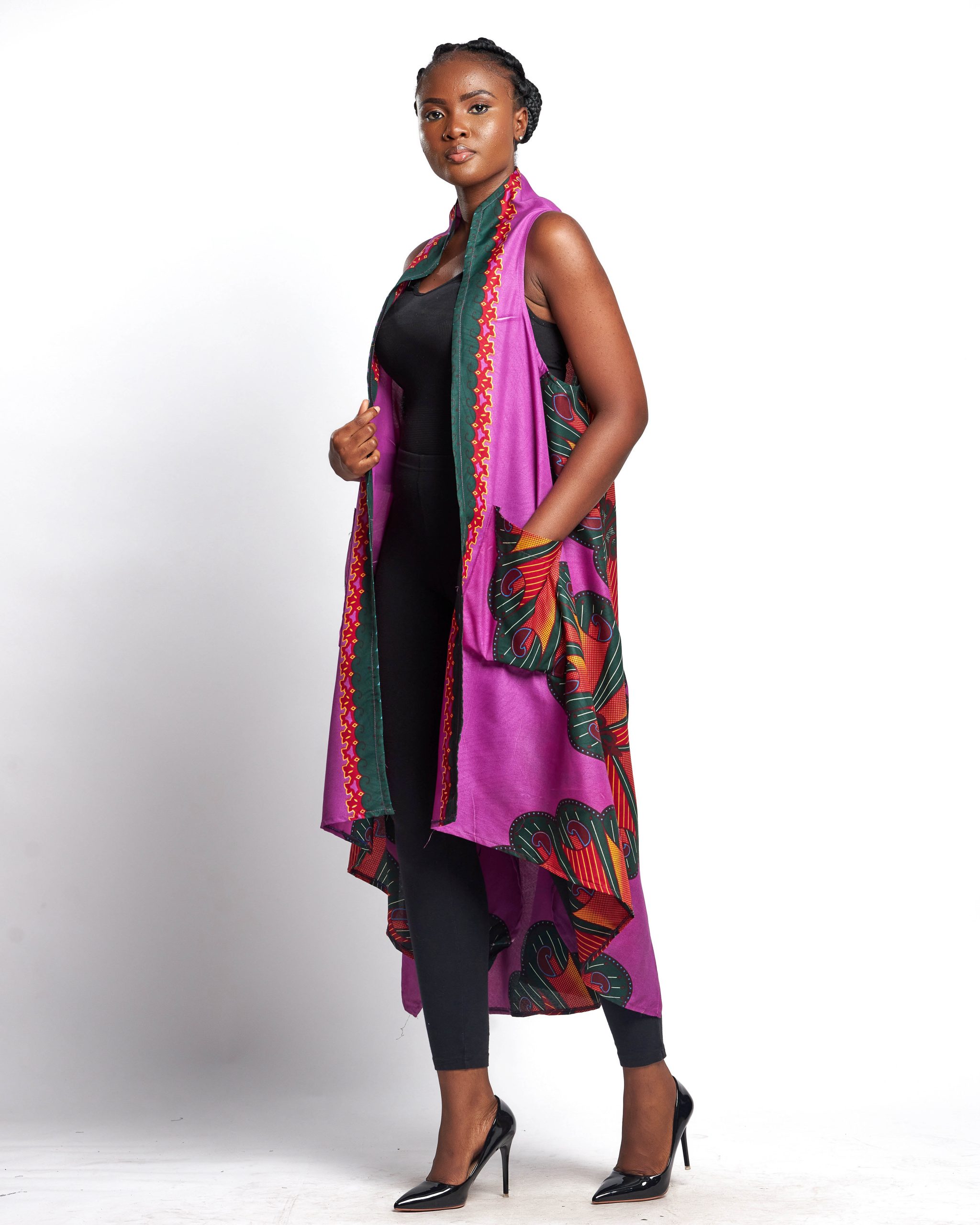 African Clothing for Women. Ankara Women's Throw Over Jacket. Retail and Wholesale, Made in Africa