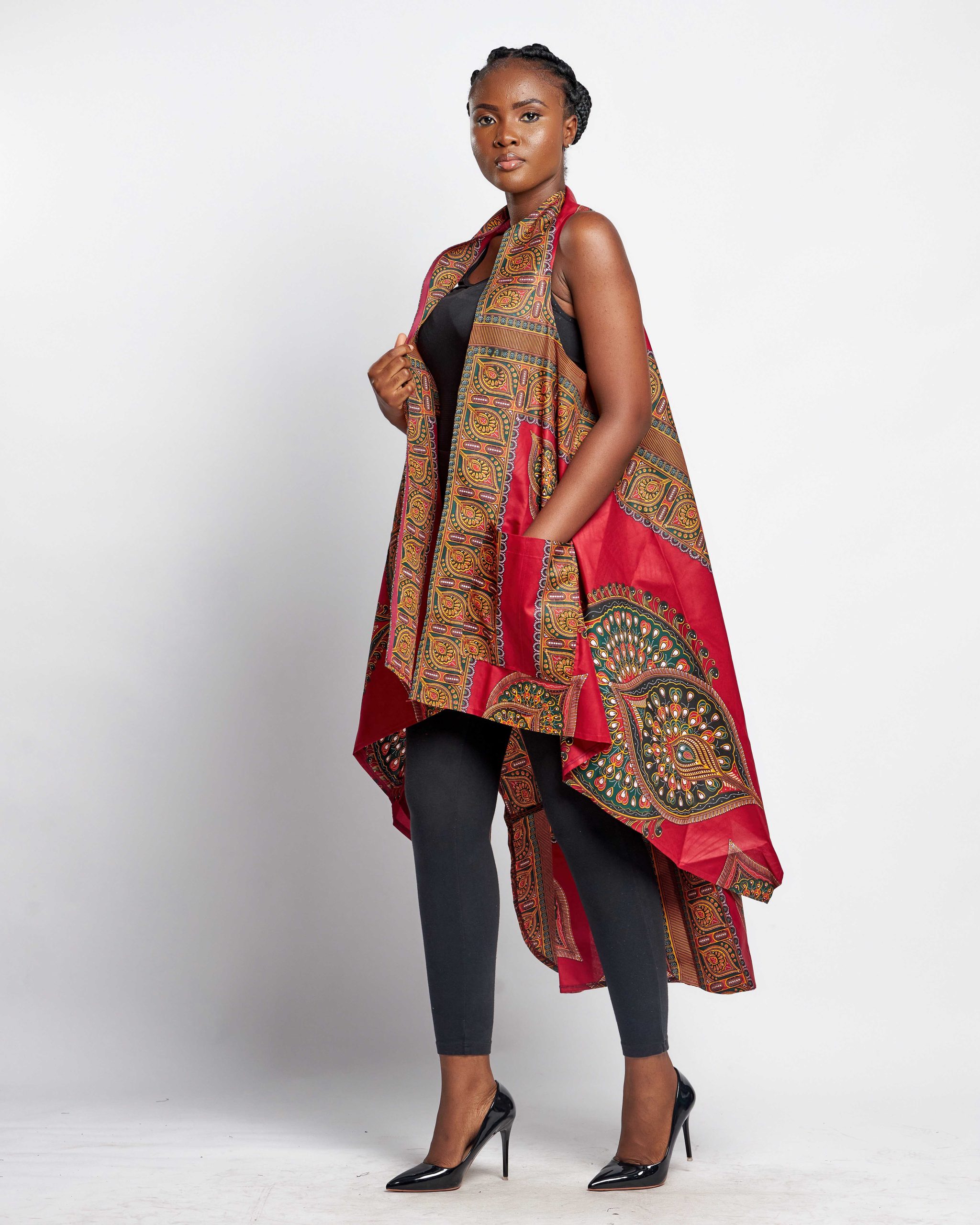 African Clothing for Women. Ankara Women's Throw Over Jacket. Retail and Wholesale, Made in Africa