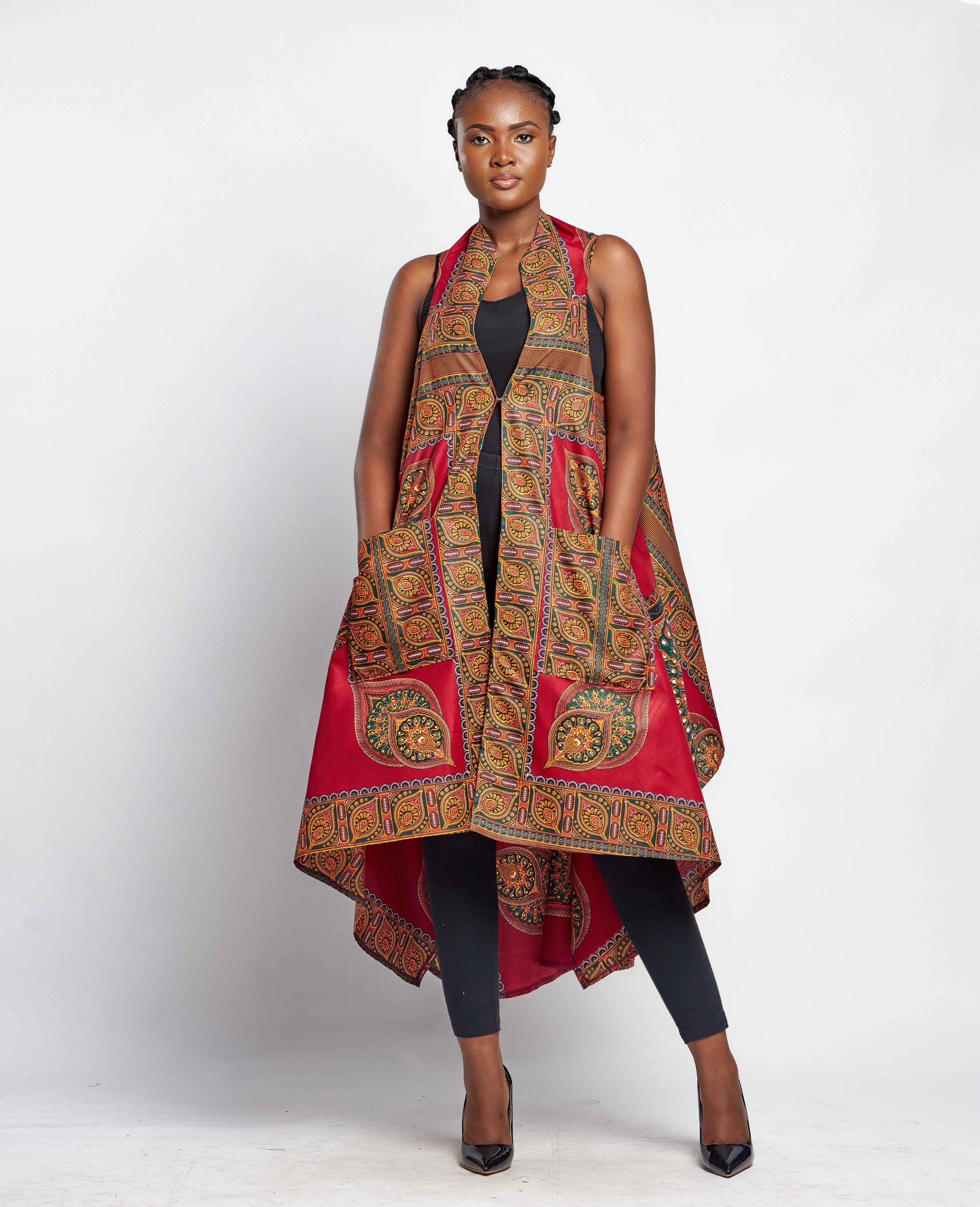 African Clothing for Women. Ankara Women's Throw Over Jacket. Retail and Wholesale, Made in Africa