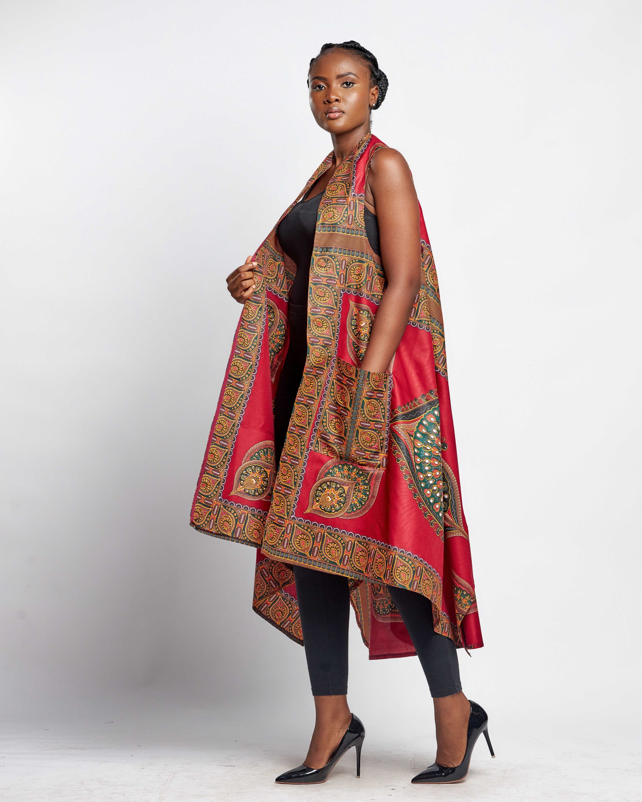 African Clothing for Women. Ankara Women's Throw Over Jacket. Retail and Wholesale, Made in Africa