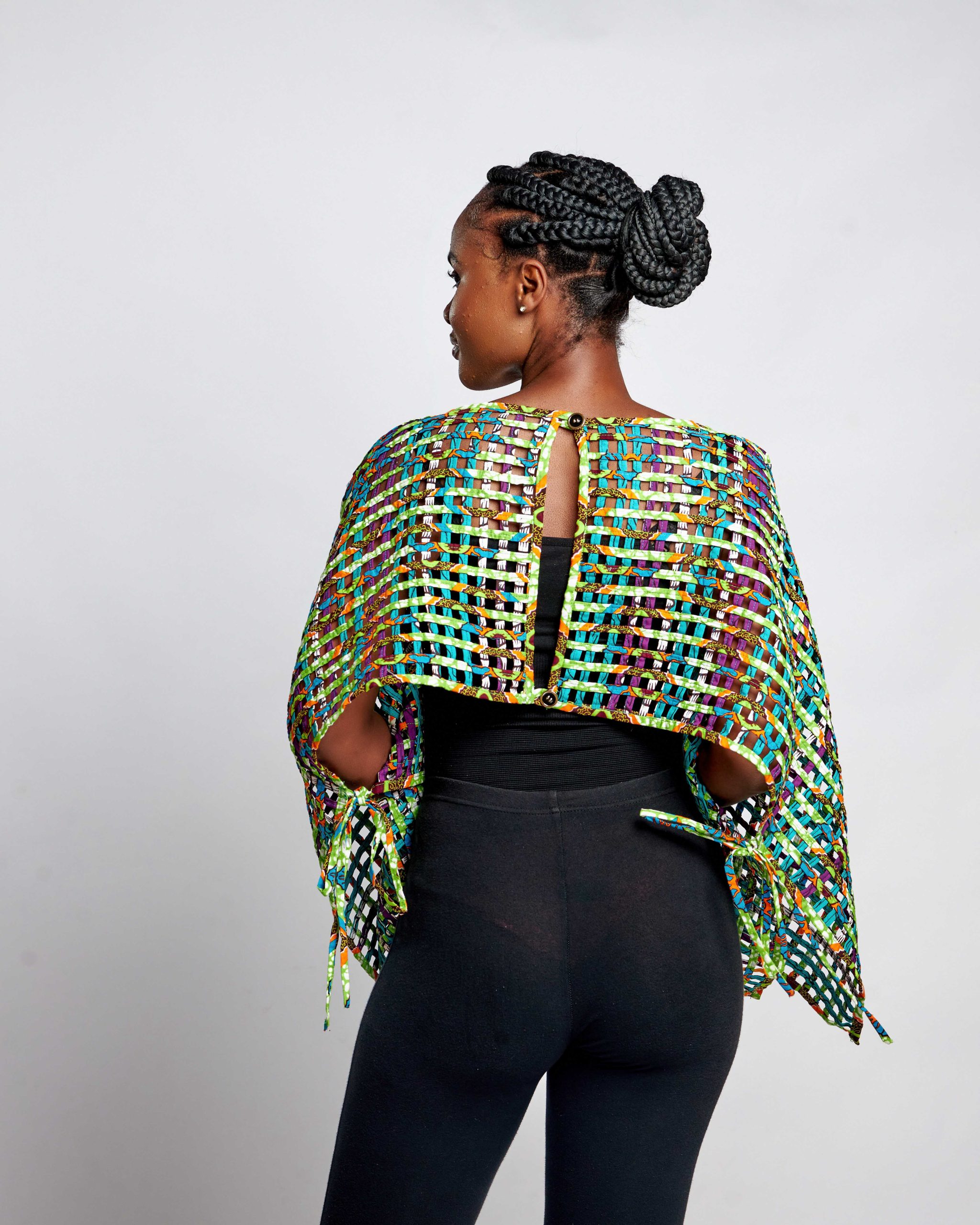 African Clothing for Women. Ankara Women's Mesh Top. Retail and Wholesale, Made in Africa