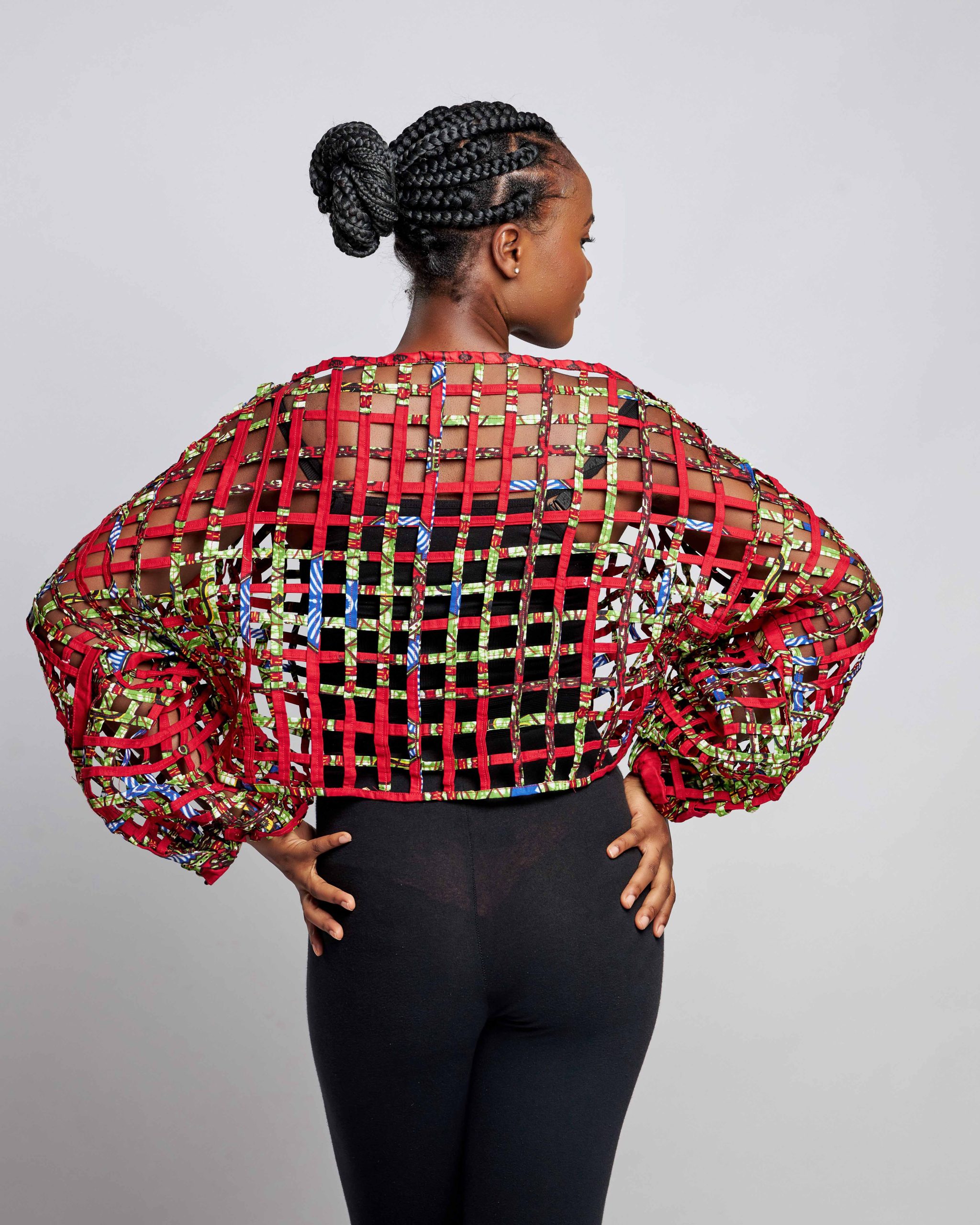 African Clothing for Women. Ankara Women's Mesh Top. Retail and Wholesale, Made in Africa