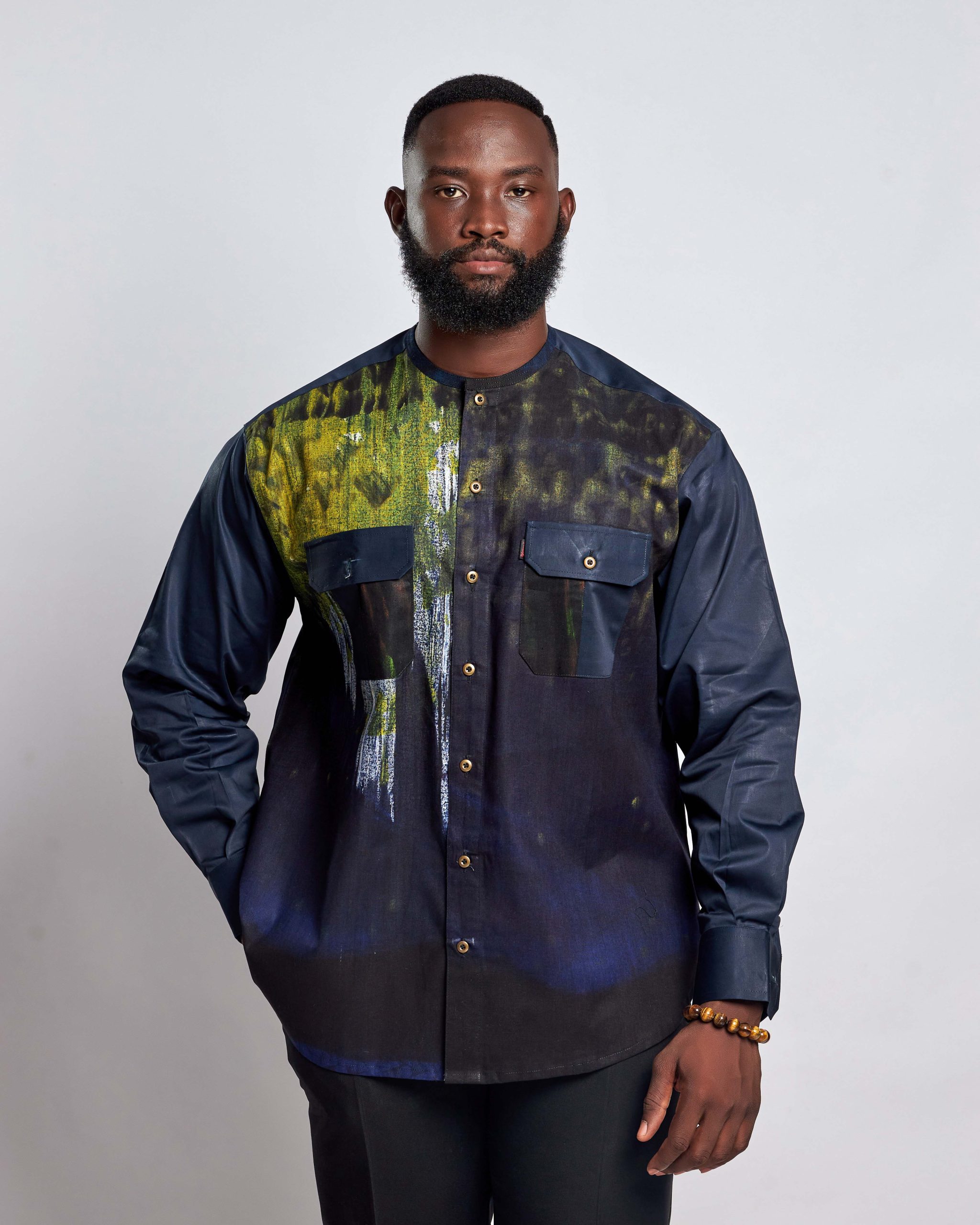 African Clothing for Men. Long-sleeved men's shirt. Retail and Wholesale. Made in Africa