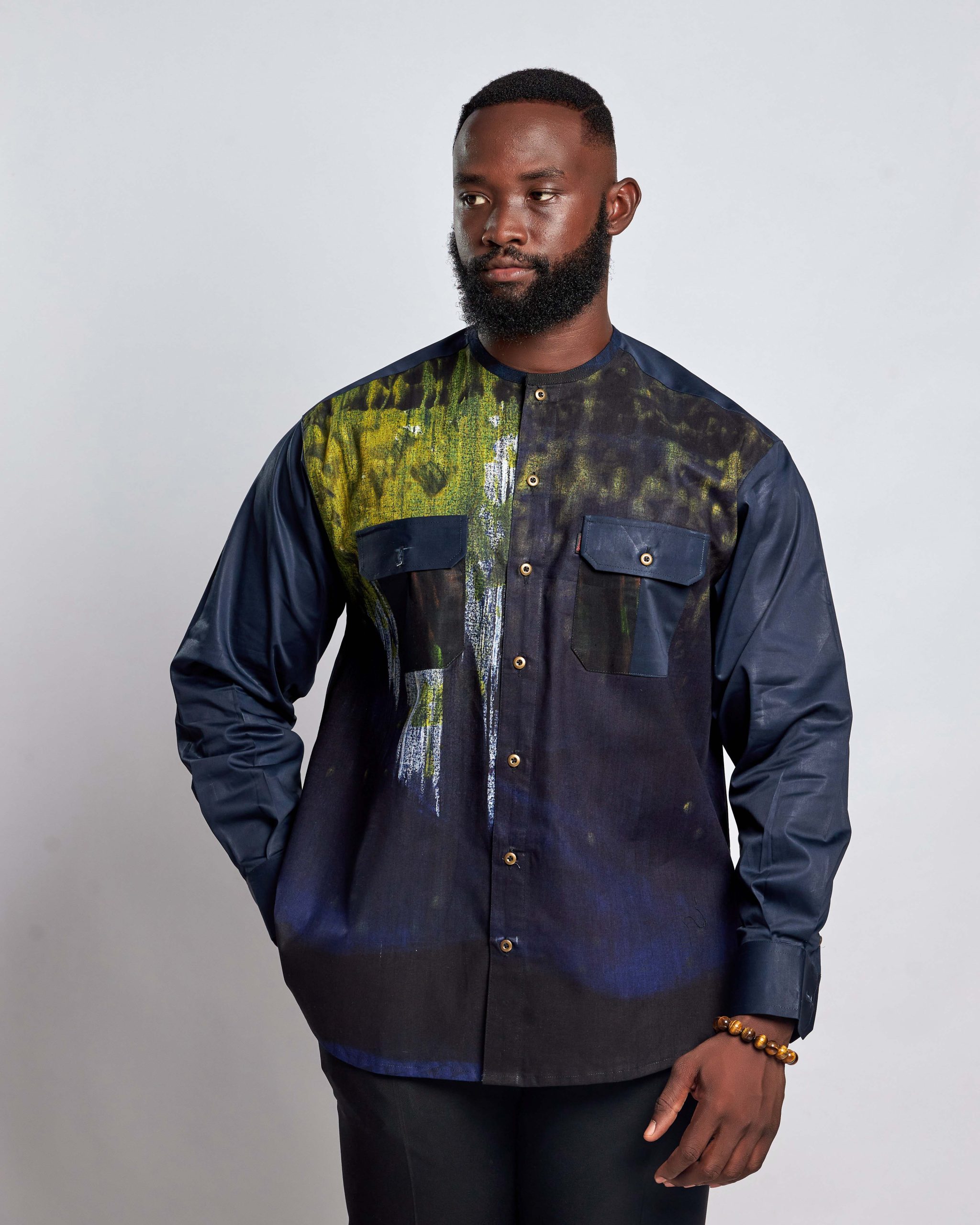 African Clothing for Men. Long-sleeved men's shirt. Retail and Wholesale. Made in Africa