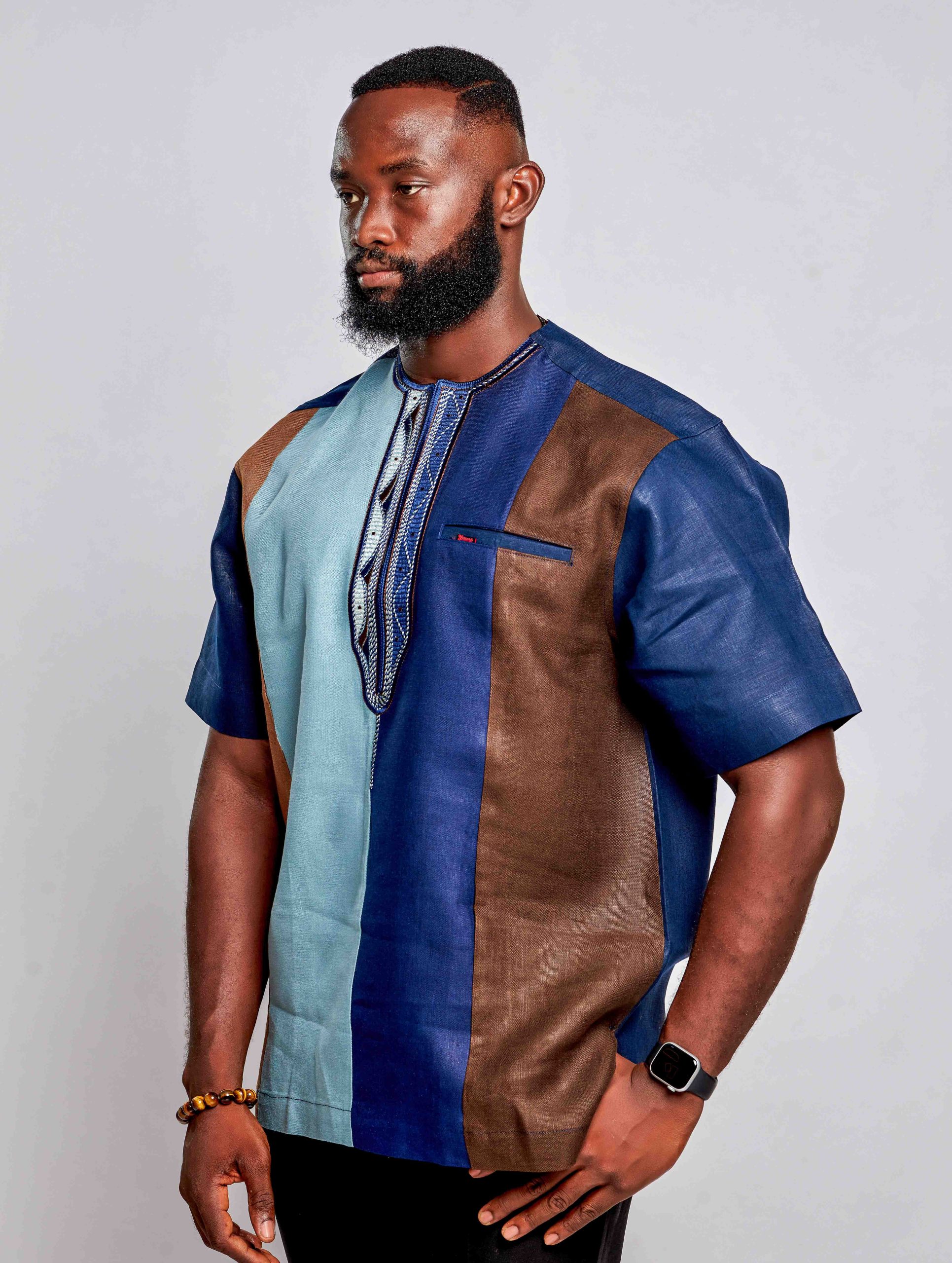 African Clothing for Men. Long-sleeved men's shirt. Retail and Wholesale. Made in Africa