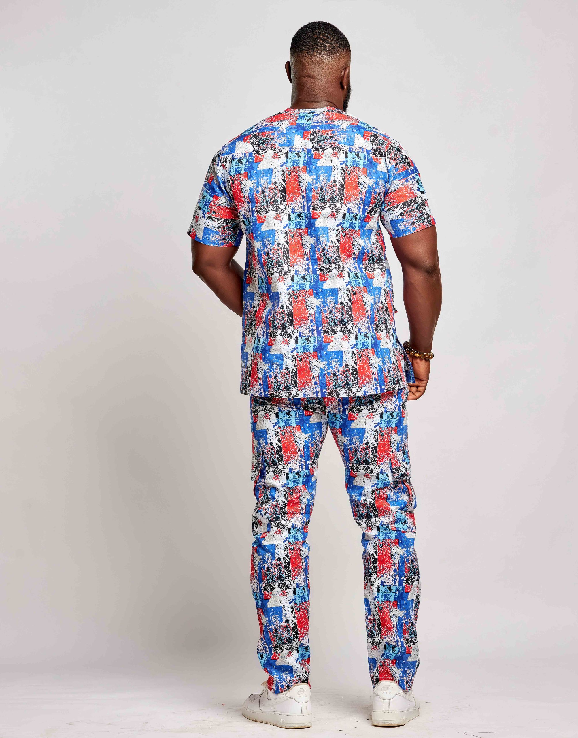 African Men Suit - Top & Cargo Pants