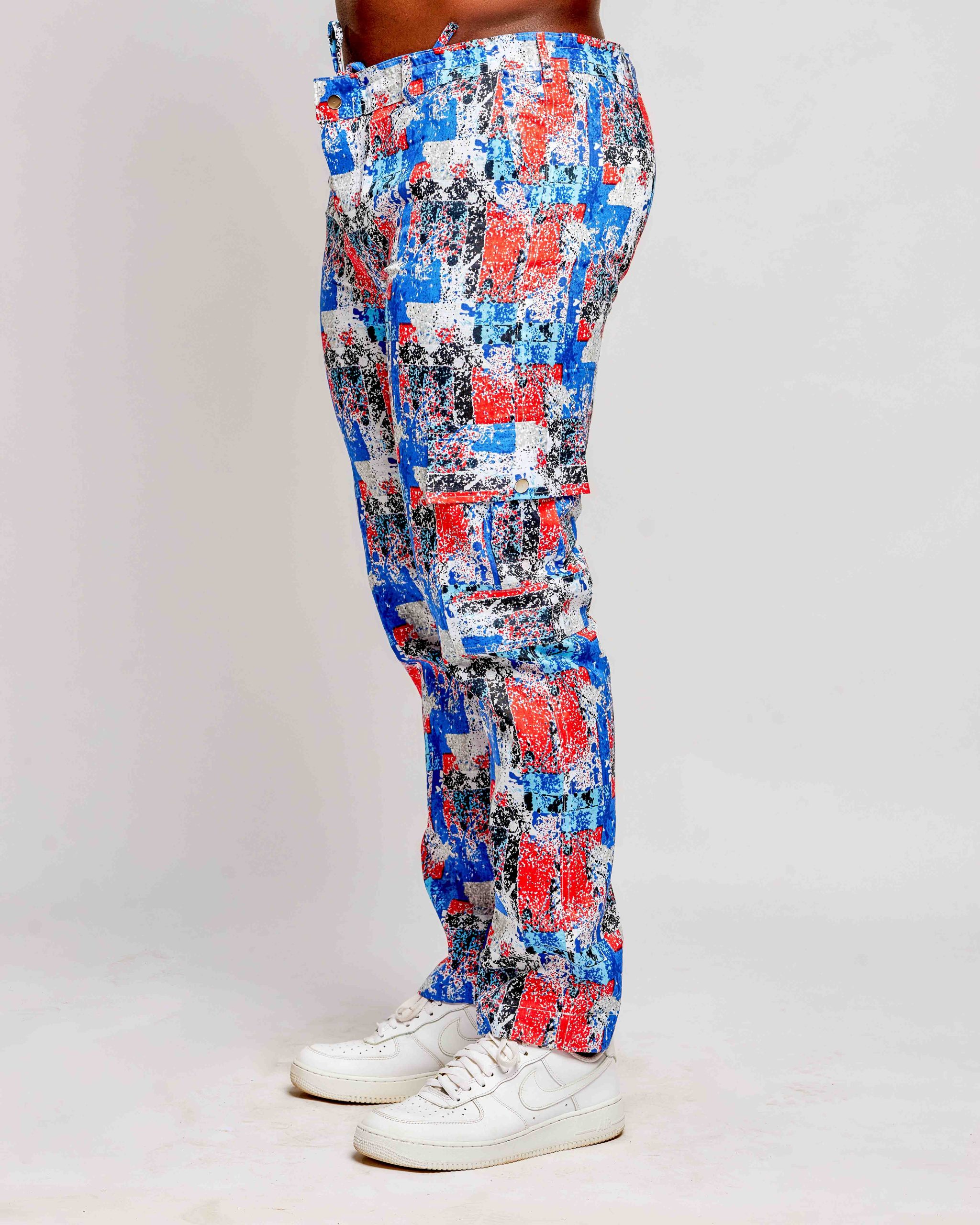 African Batik Cargo Pants. Made in Africa. Retail and Wholesale