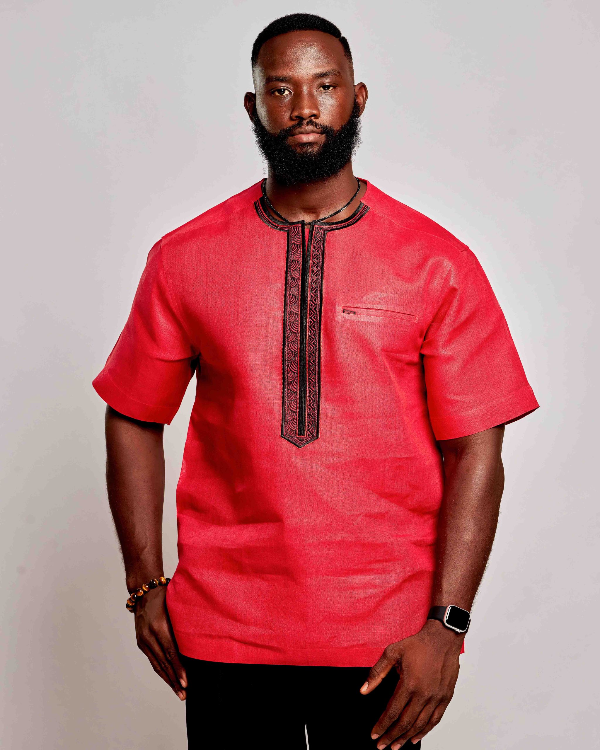 African Clothing for Men. Long-sleeved men's shirt. Retail and Wholesale. Made in Africa