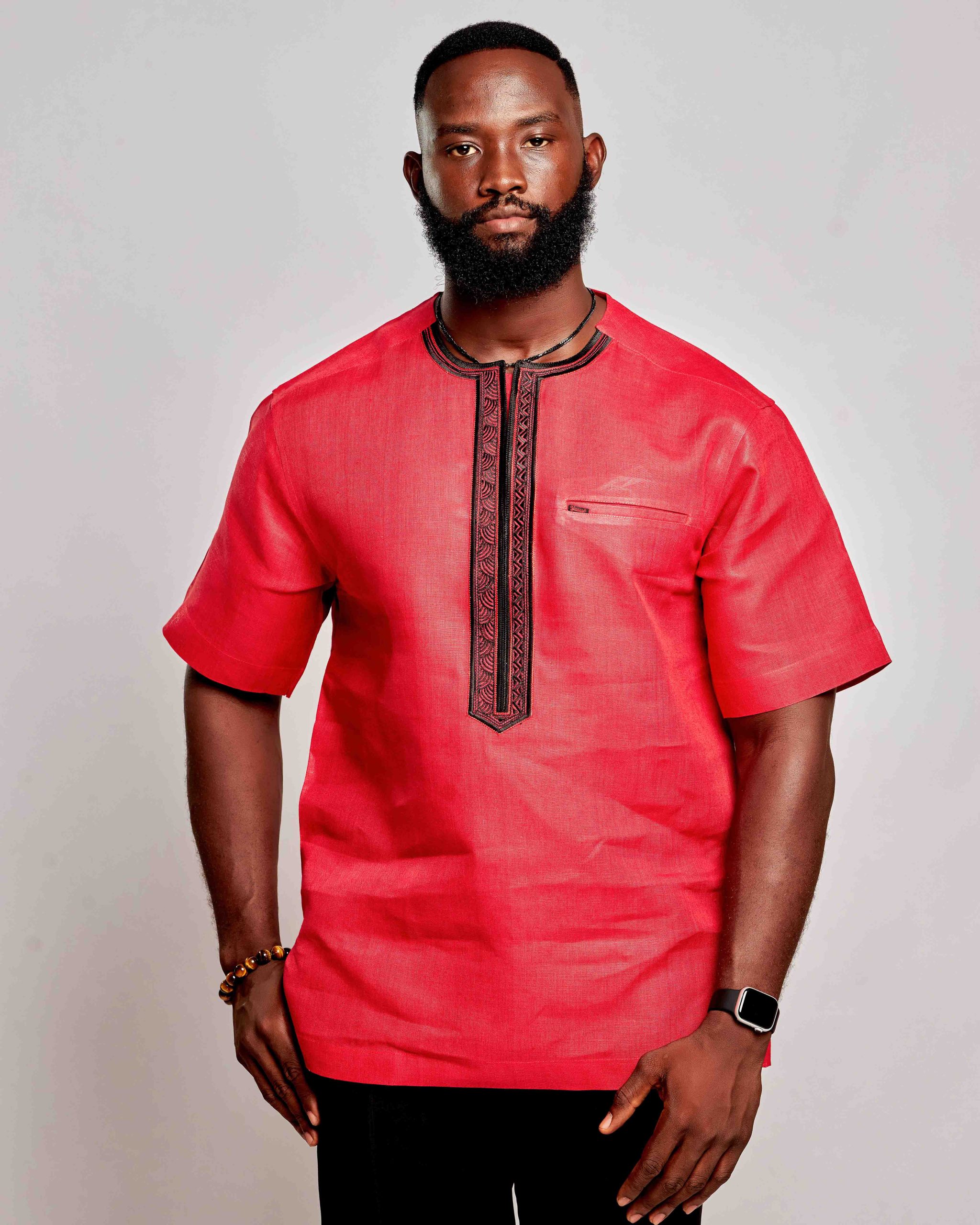 African Clothing for Men. Long-sleeved men's shirt. Retail and Wholesale. Made in Africa