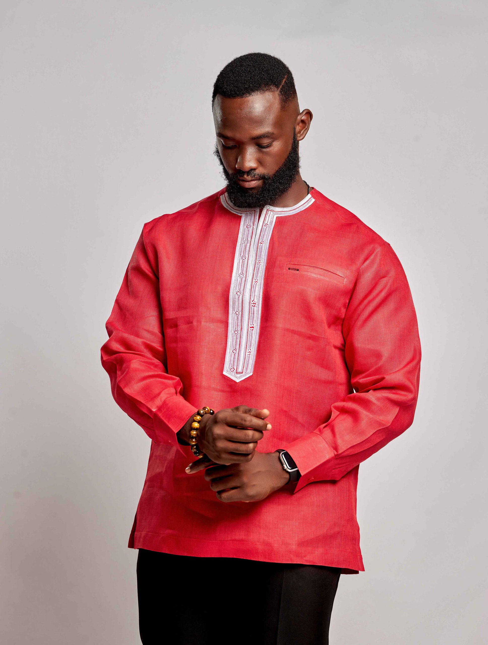 African Clothing for Men. Long-sleeved men's shirt. Retail and Wholesale. Made in Africa