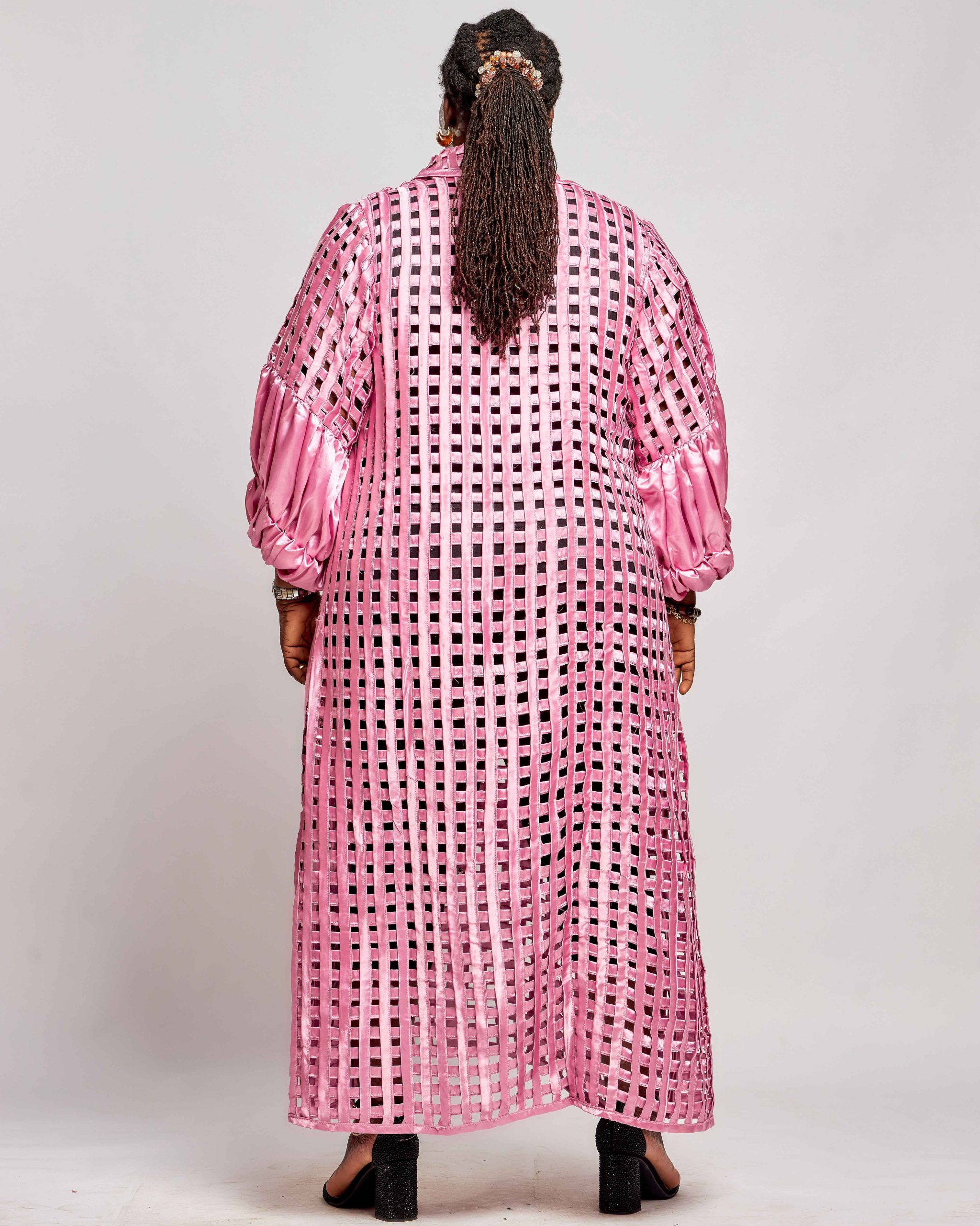 African Clothing for Women. Satin Women's Mesh Jacket Dress. Retail and Wholesale, Made in Africa