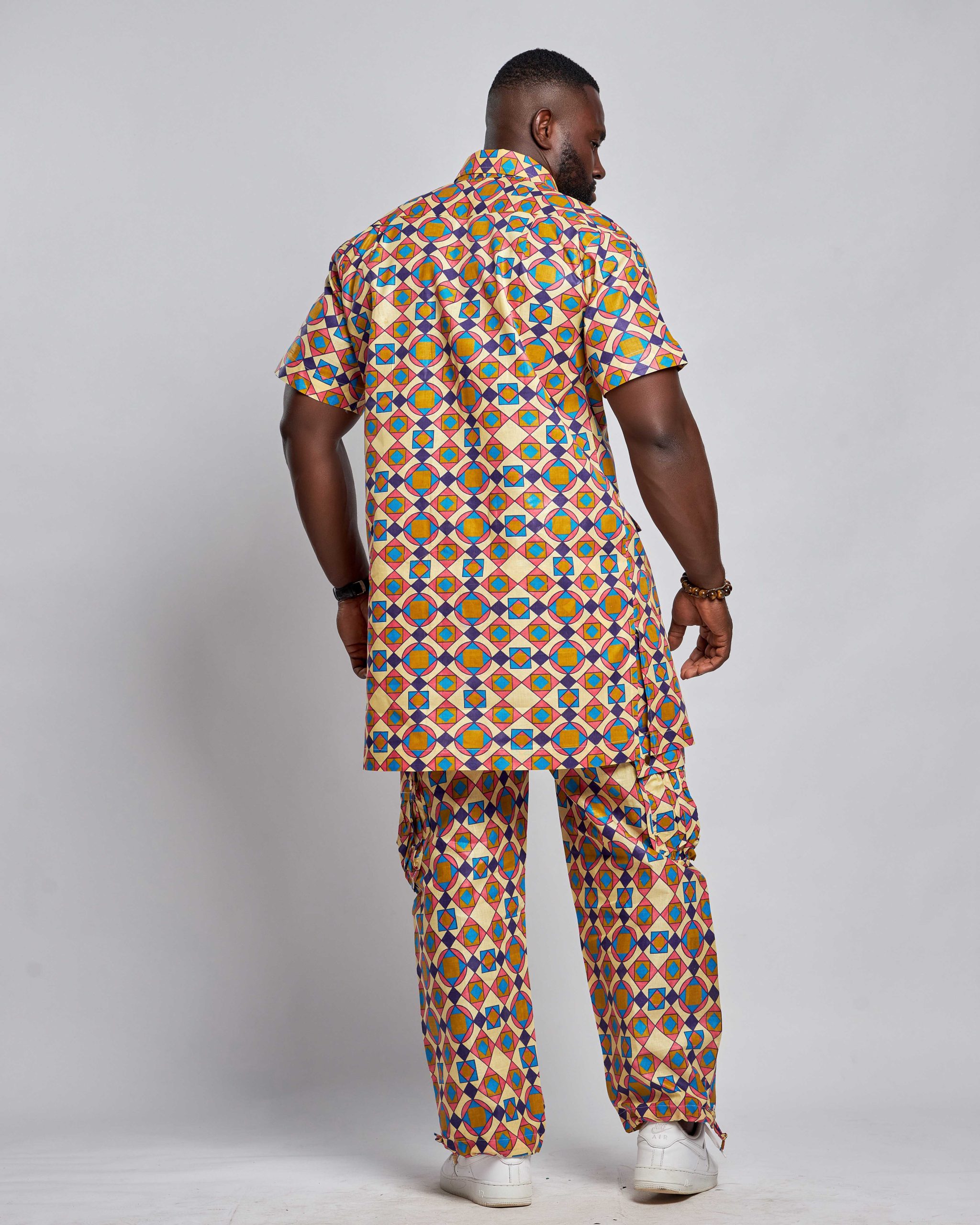 African Men Suit - Top & Cargo Pants
