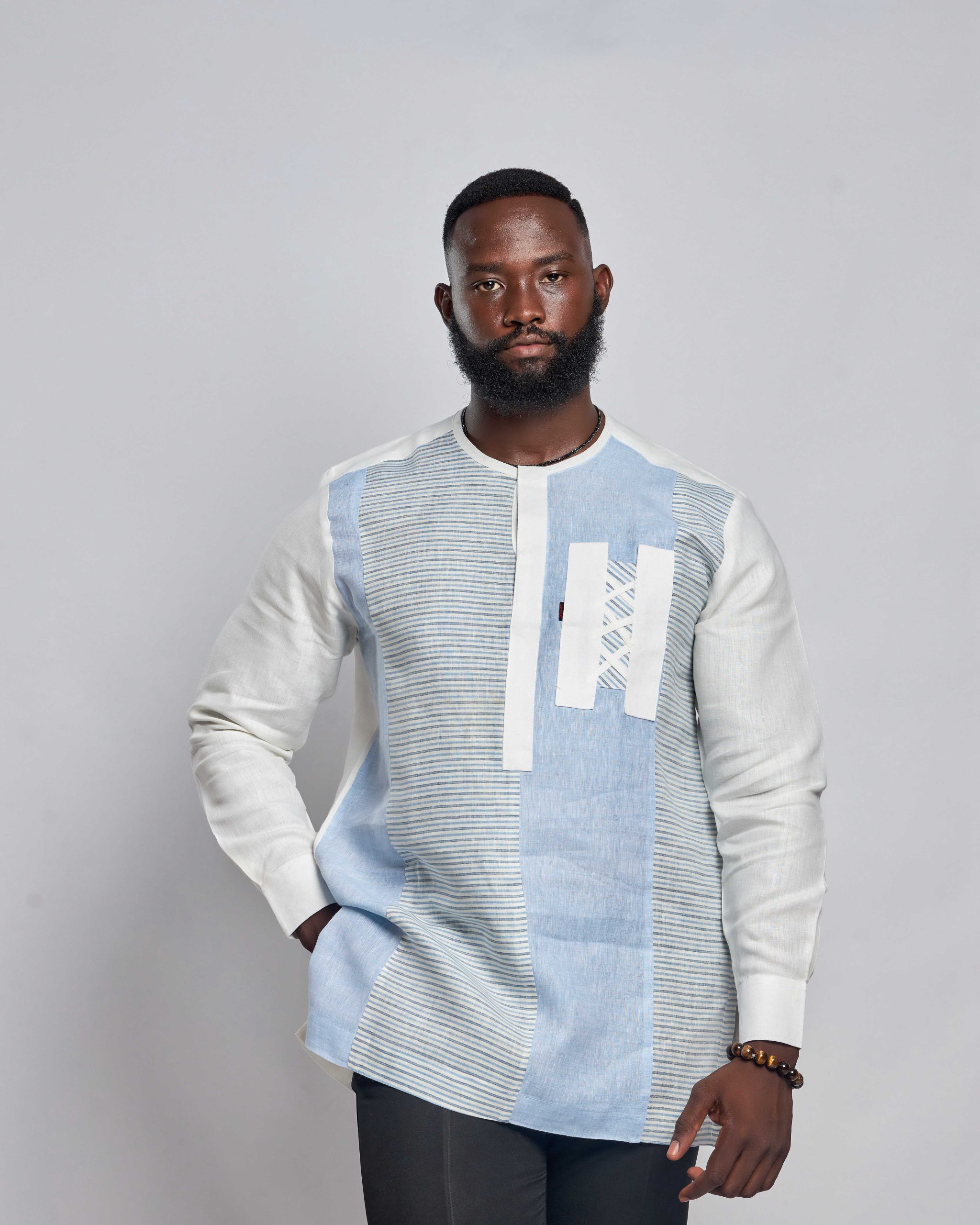 African Clothing for Men. Long-sleeved men's shirt. Retail and Wholesale. Made in Africa