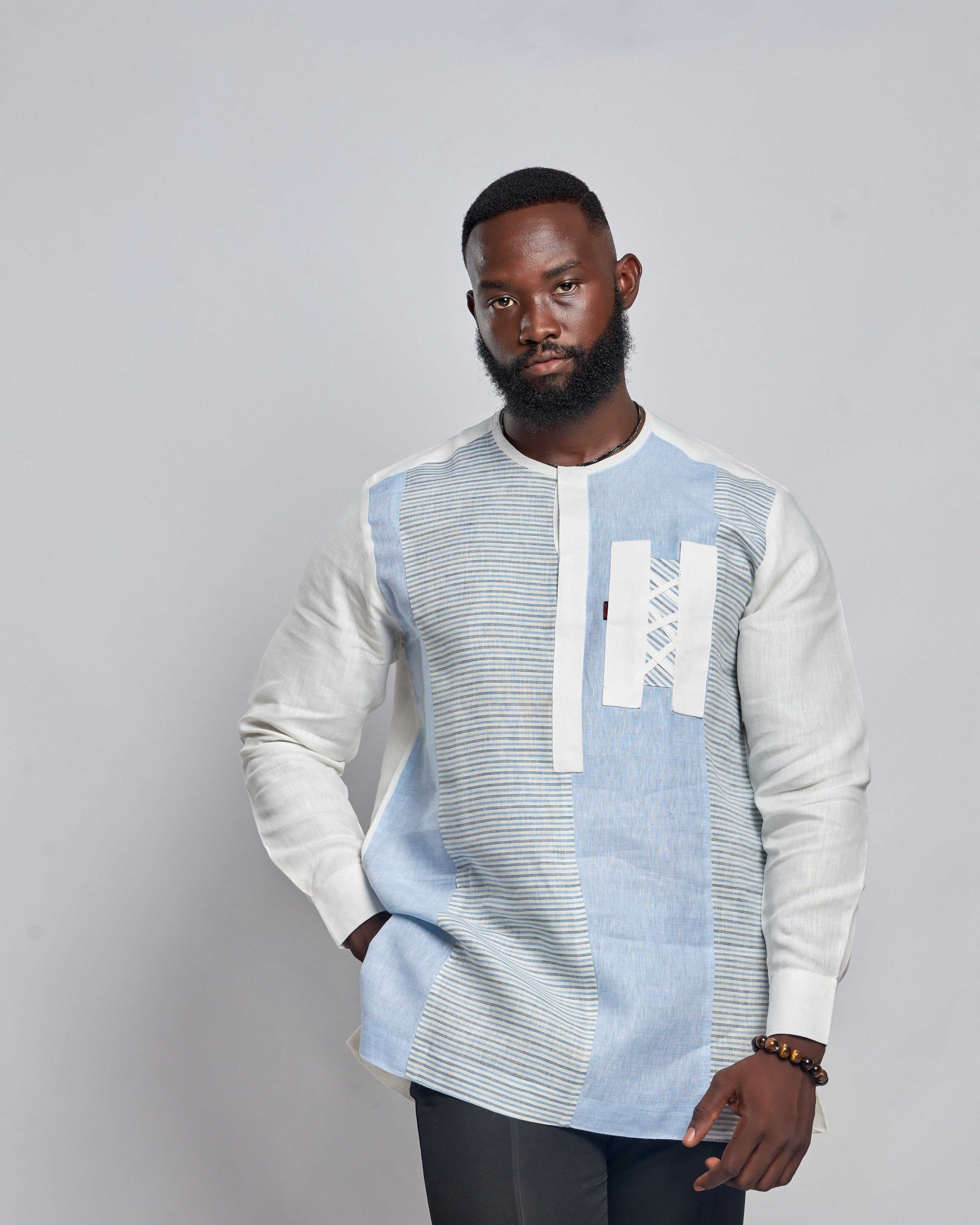 African Clothing for Men. Long-sleeved men's shirt. Retail and Wholesale. Made in Africa