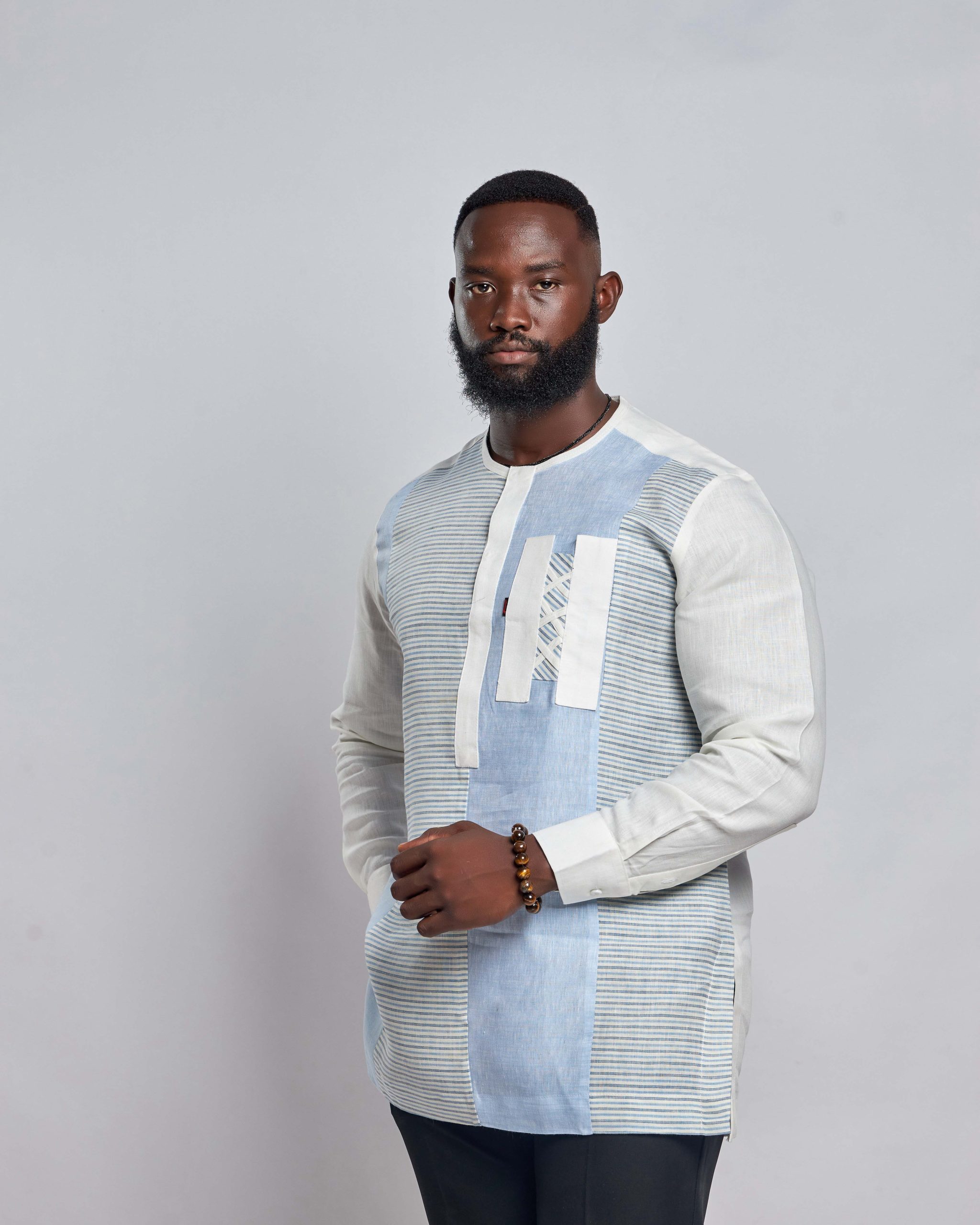 African Clothing for Men. Long-sleeved men's shirt. Retail and Wholesale. Made in Africa