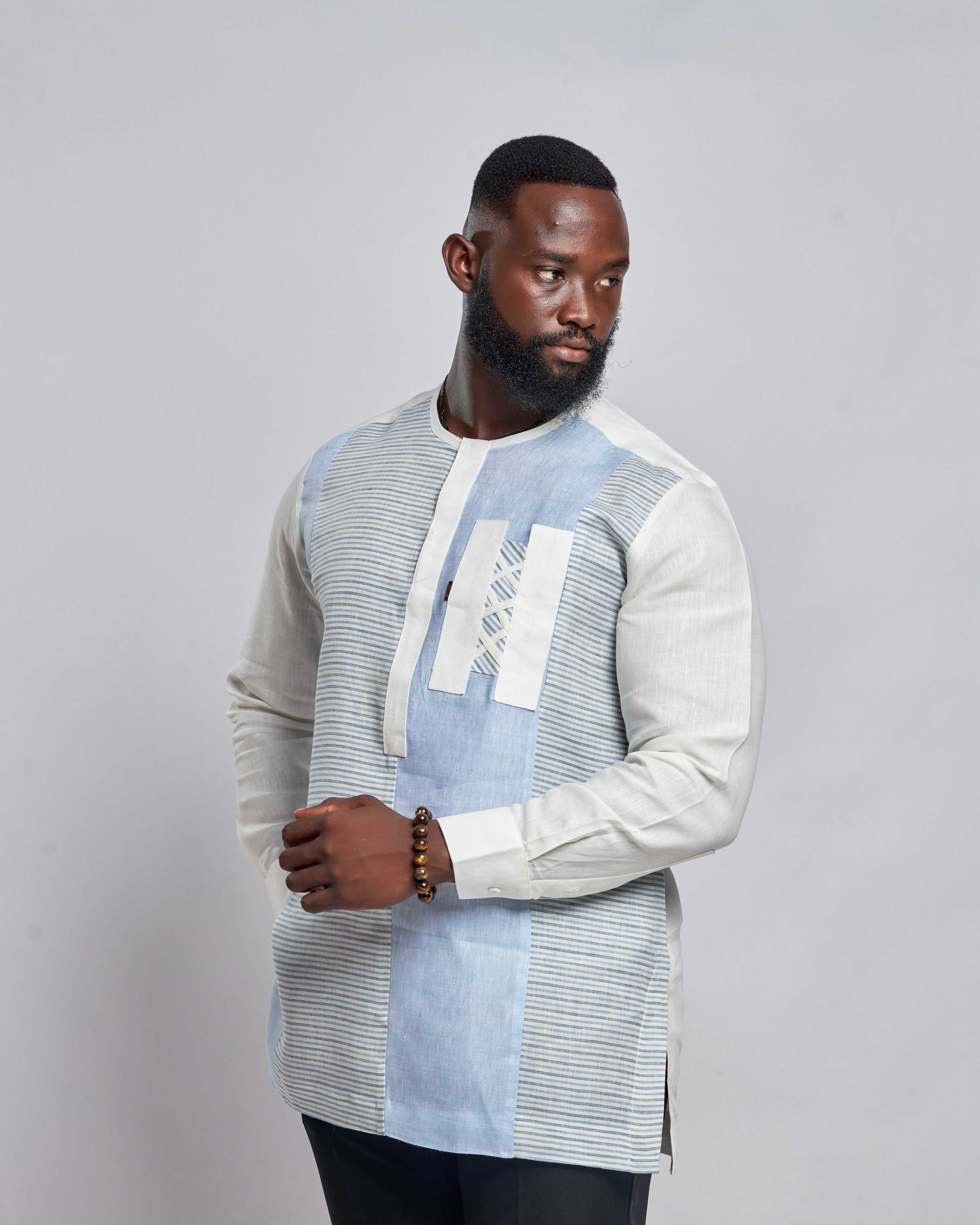 African Clothing for Men. Long-sleeved men's shirt. Retail and Wholesale. Made in Africa