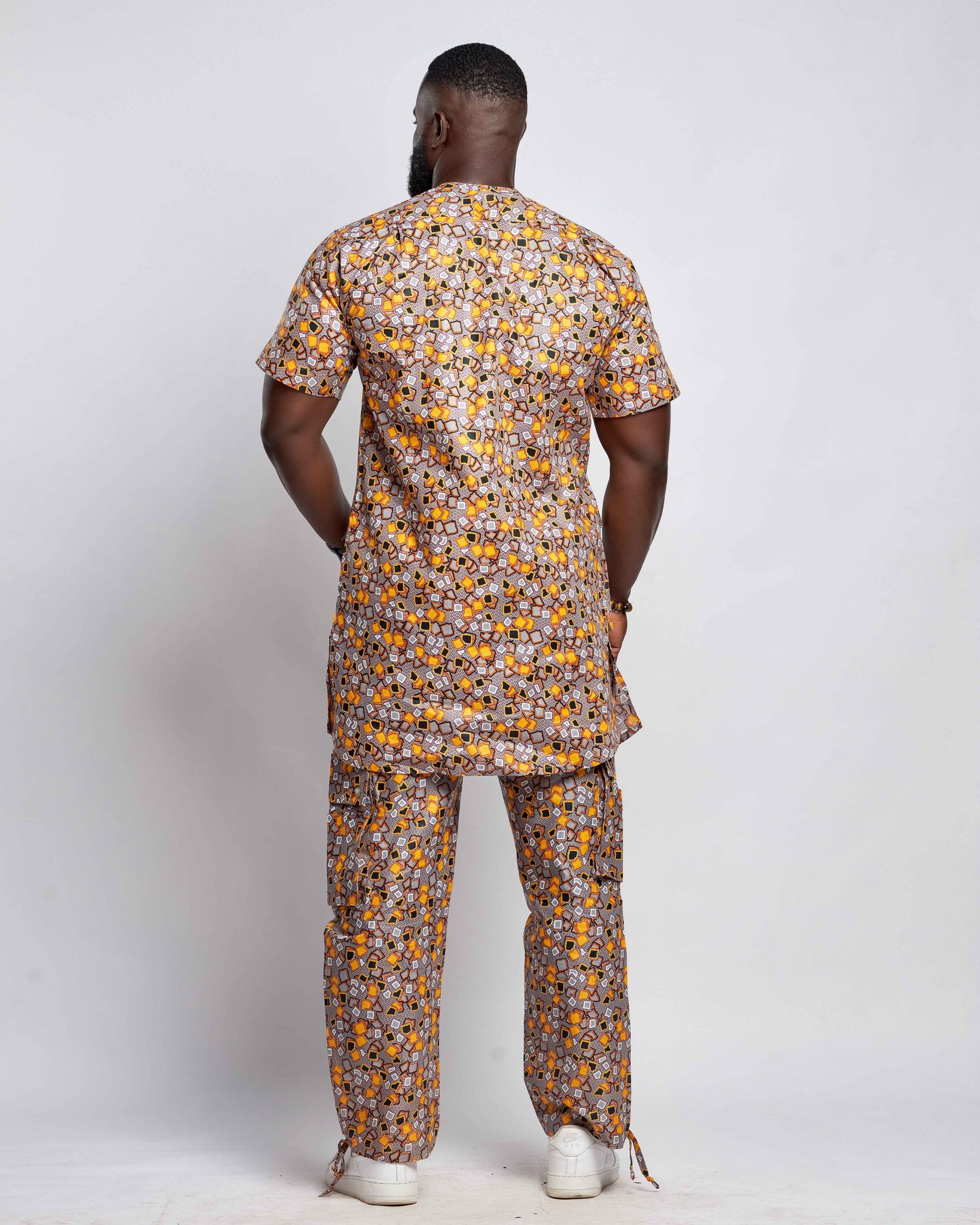 African Men Suit - Top & Cargo Pants