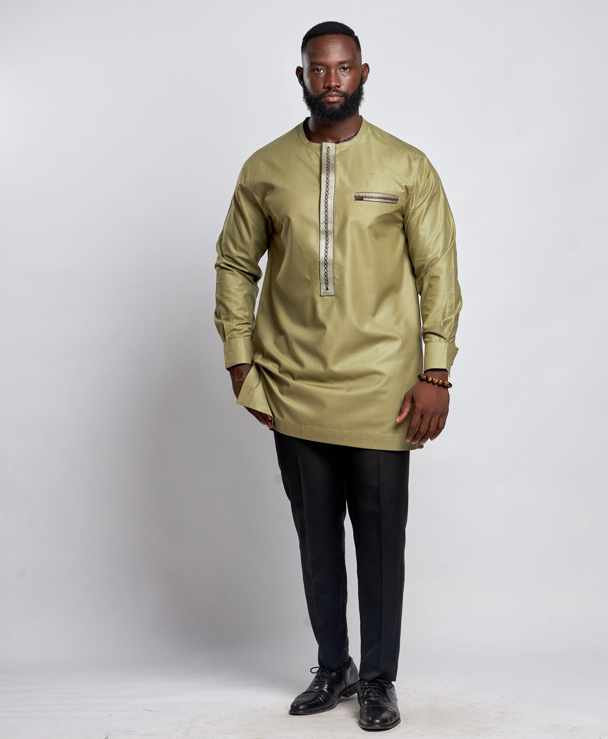 African Clothing for Men. Long-sleeved men's shirt. Retail and Wholesale. Made in Africa