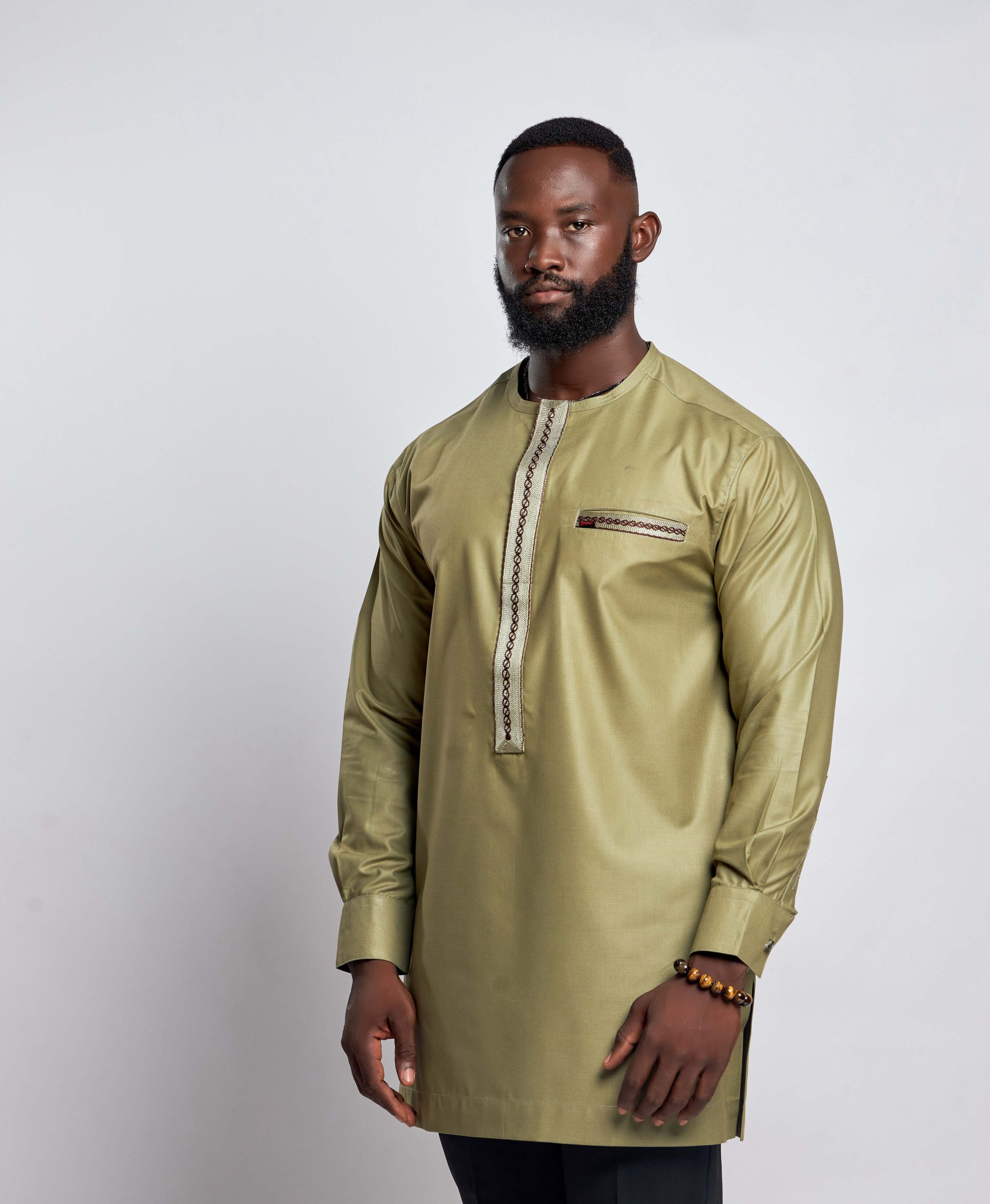 African Clothing for Men. Long-sleeved men's shirt. Retail and Wholesale. Made in Africa