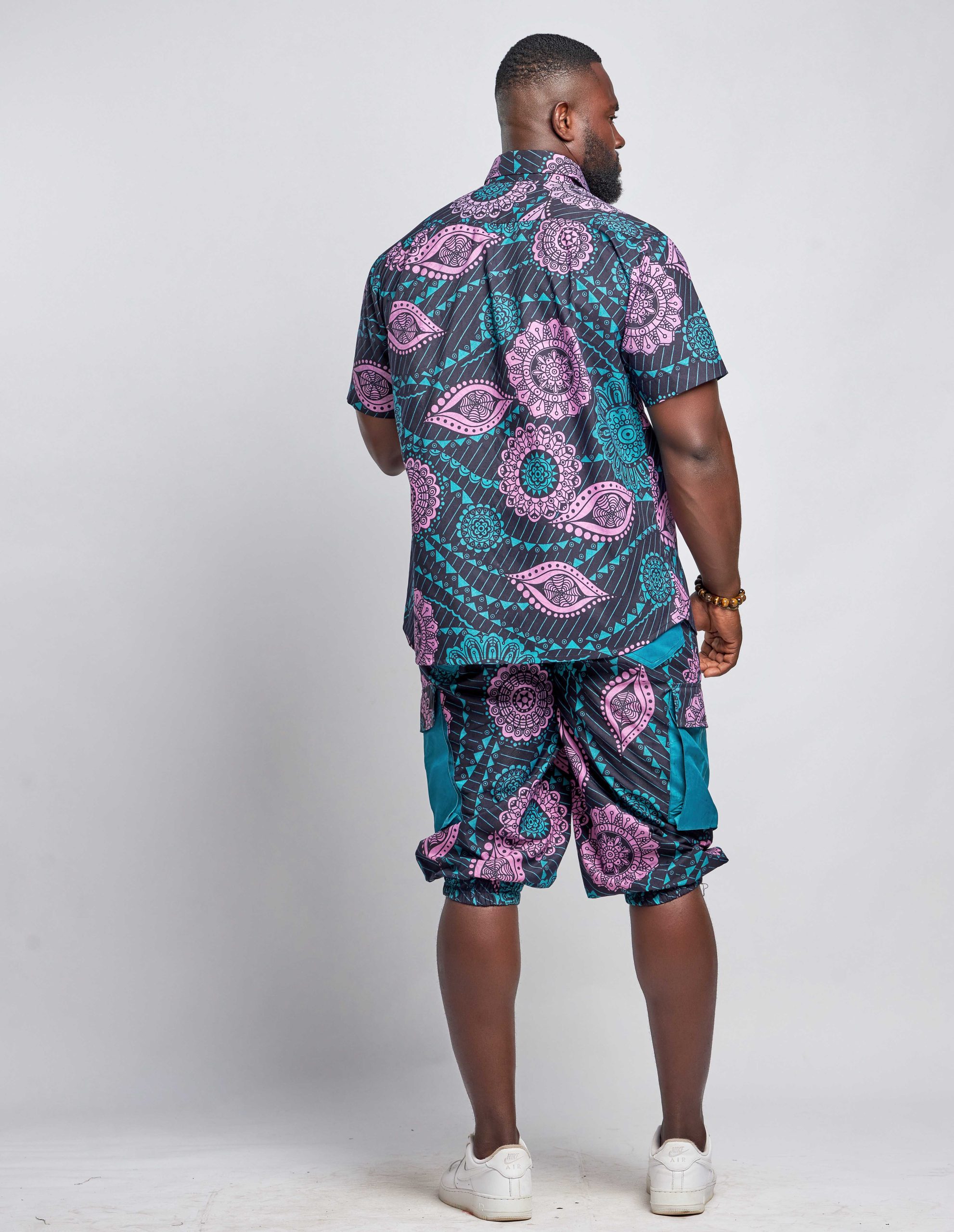 African Men Suit - Top & Cargo Pants