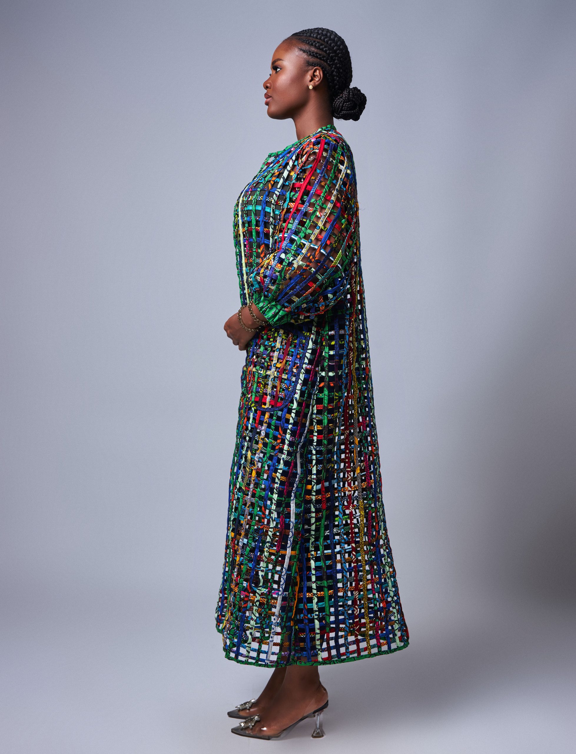 African Clothing for Women. Ankara Women's Mesh Top. Retail and Wholesale, Made in Africa