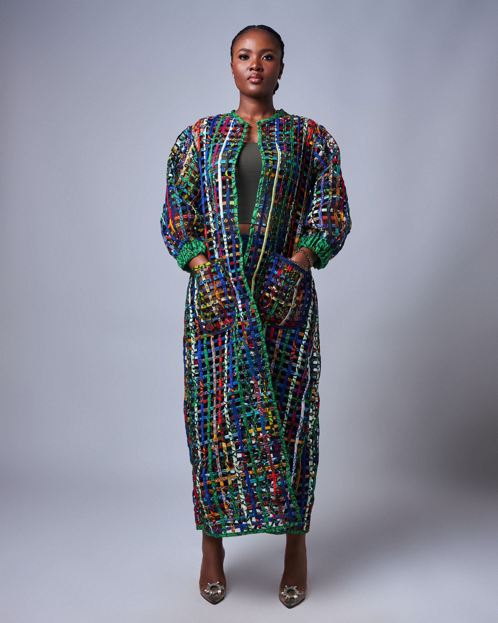 African Clothing for Women. Ankara Women's Mesh Top. Retail and Wholesale, Made in Africa
