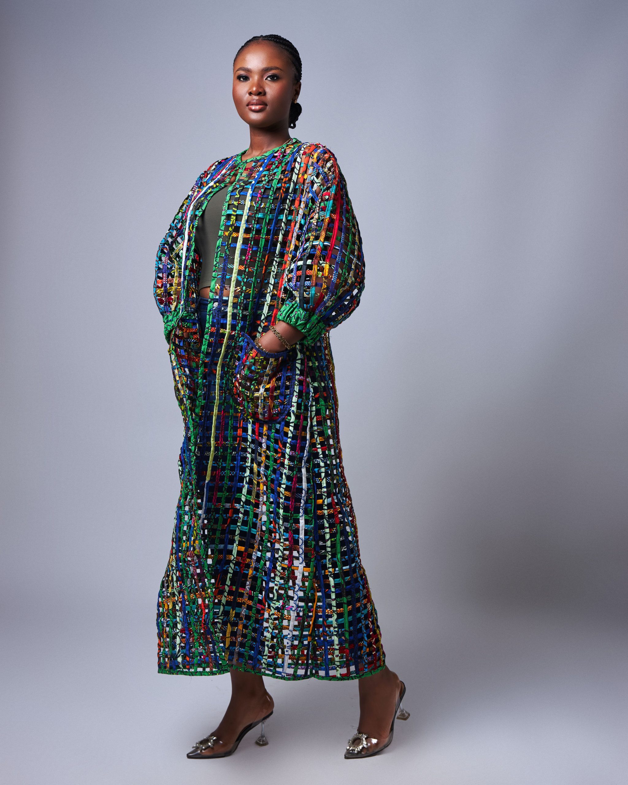 African Clothing for Women. Ankara Women's Mesh Top. Retail and Wholesale, Made in Africa