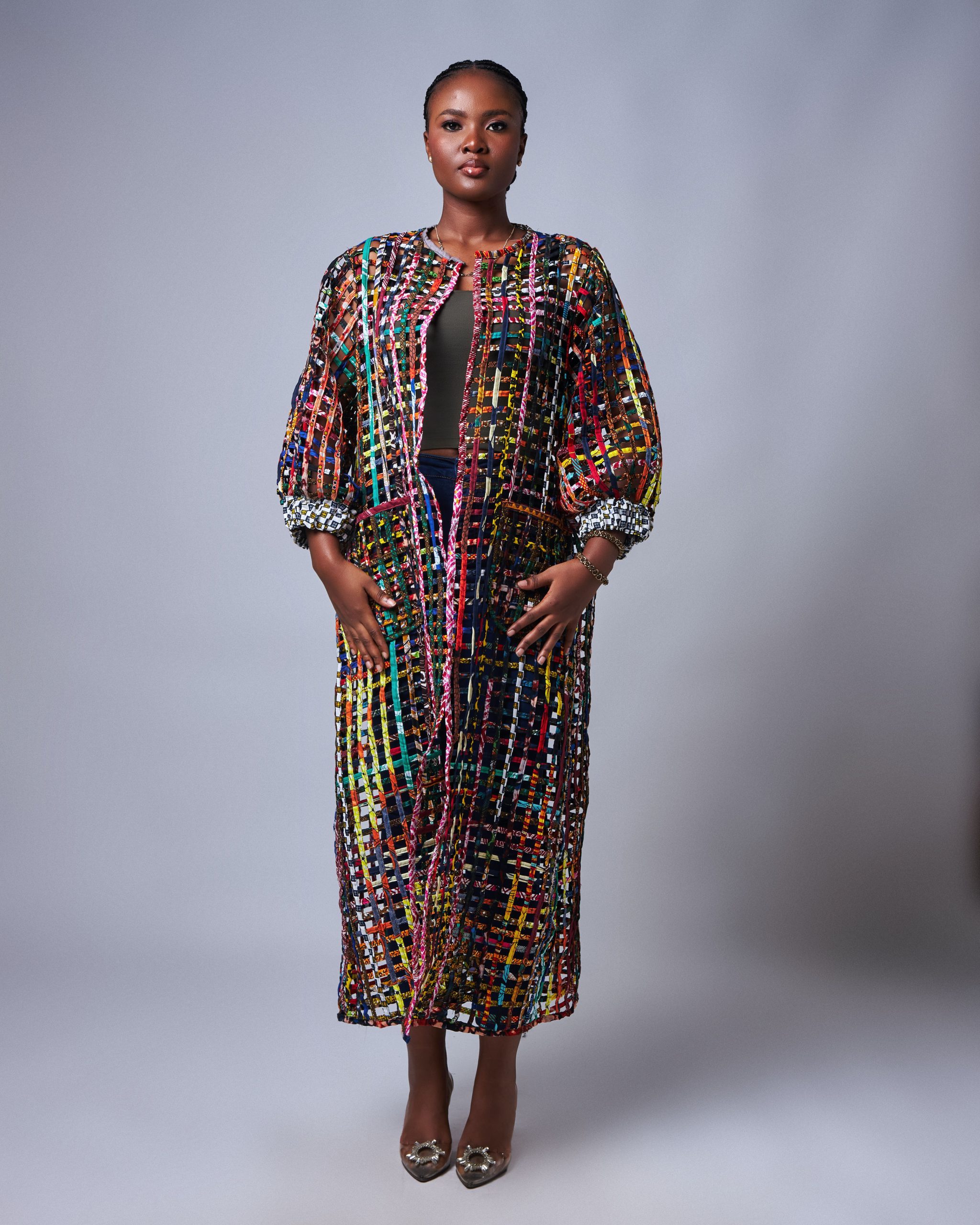 African Clothing for Women. Ankara Women's Mesh Top. Retail and Wholesale, Made in Africa