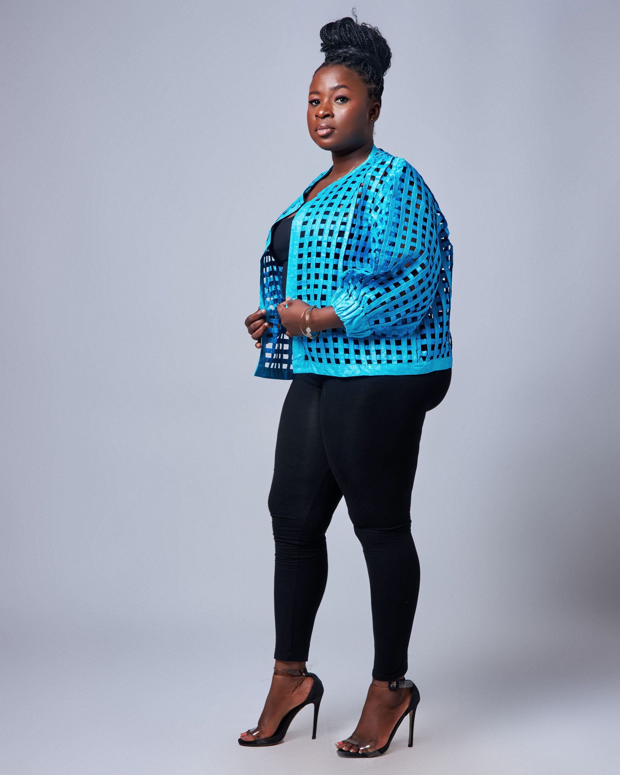 African Clothing for Women. Ankara Women's Mesh Mini Jacket. Retail and Wholesale, Made in Africa