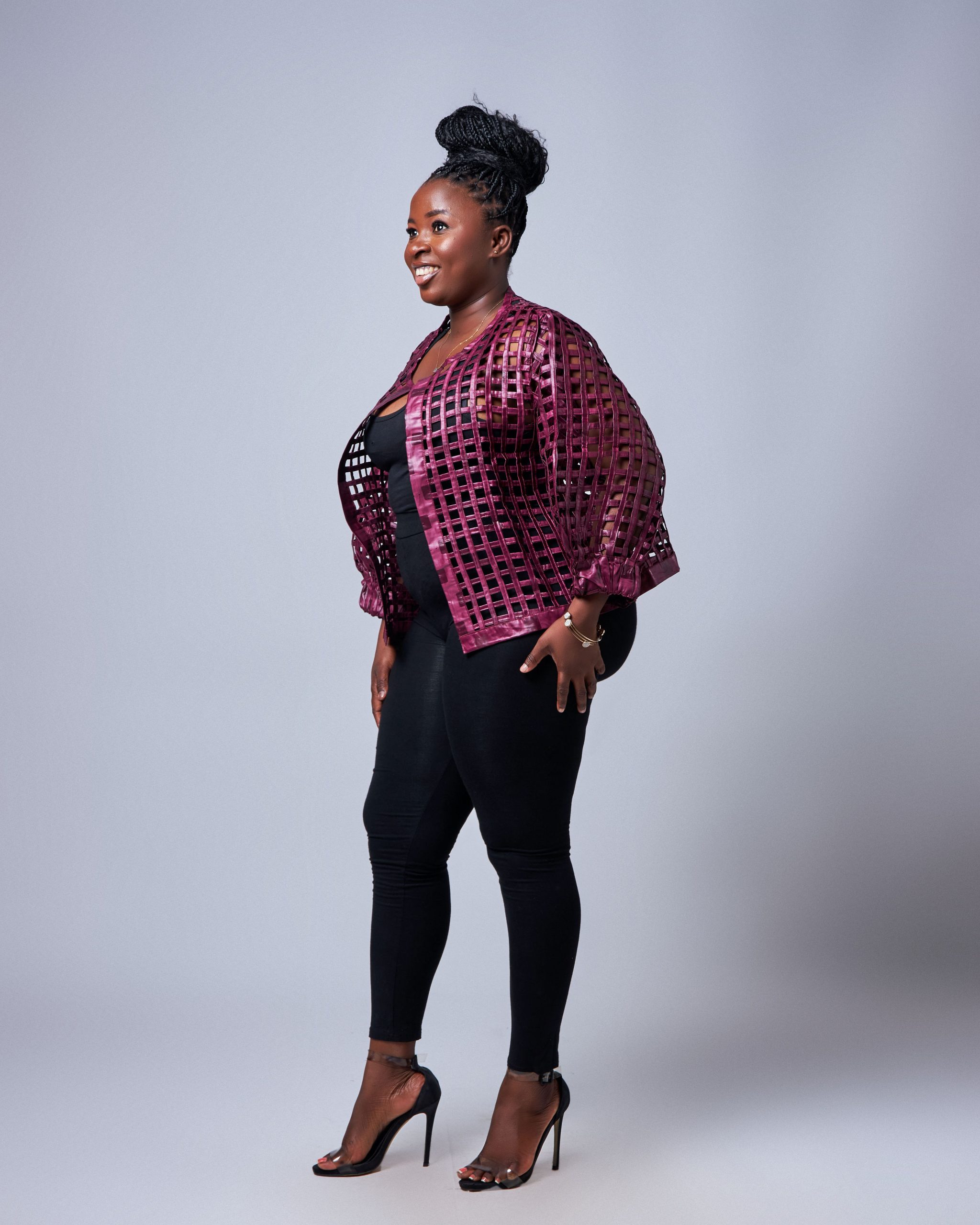 African Clothing for Women. Ankara Women's Mesh Mini Jacket. Retail and Wholesale, Made in Africa